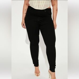 Fashion Nova High Rise Black Jeans